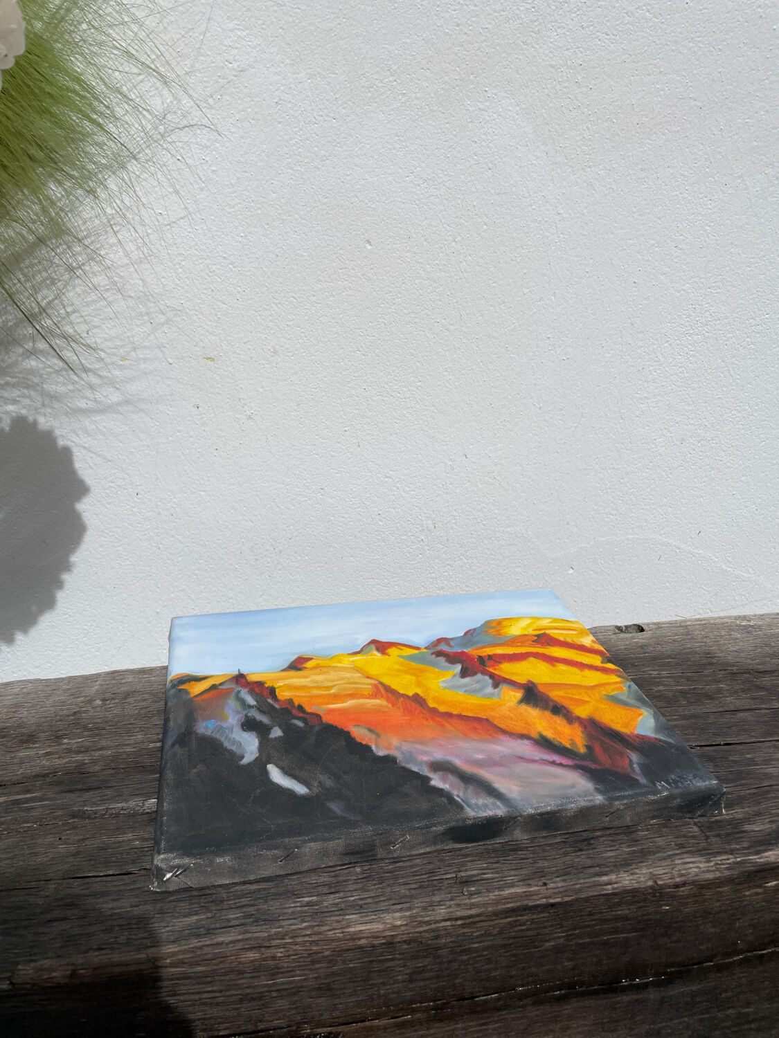 Sunny mountain painting