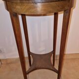 S013 E024 Antique Art Deco side table – pyrography – solid wood