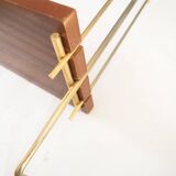 Wooden and brass shelves