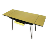 Yellow formica table