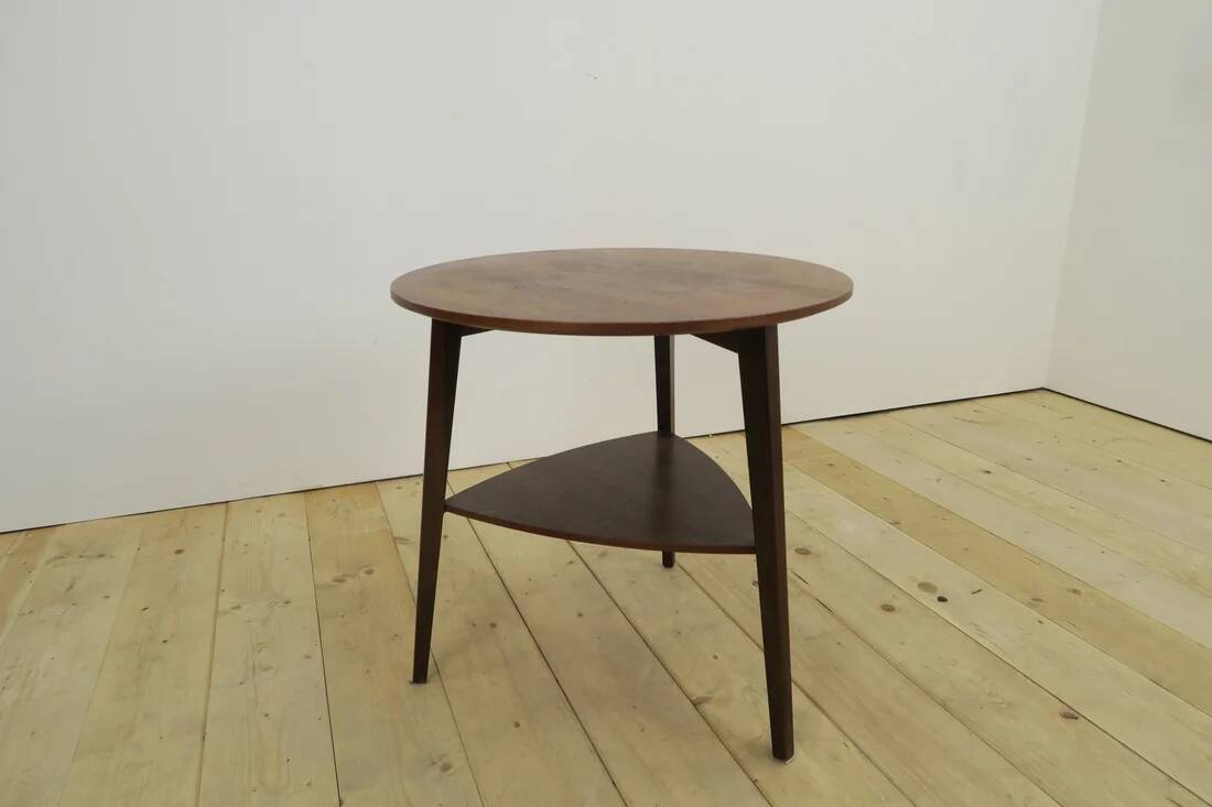 Table basse ronde en palissandre, Danemark 1960