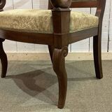 Armchair with crosses - 19th century restoration in mahogany
