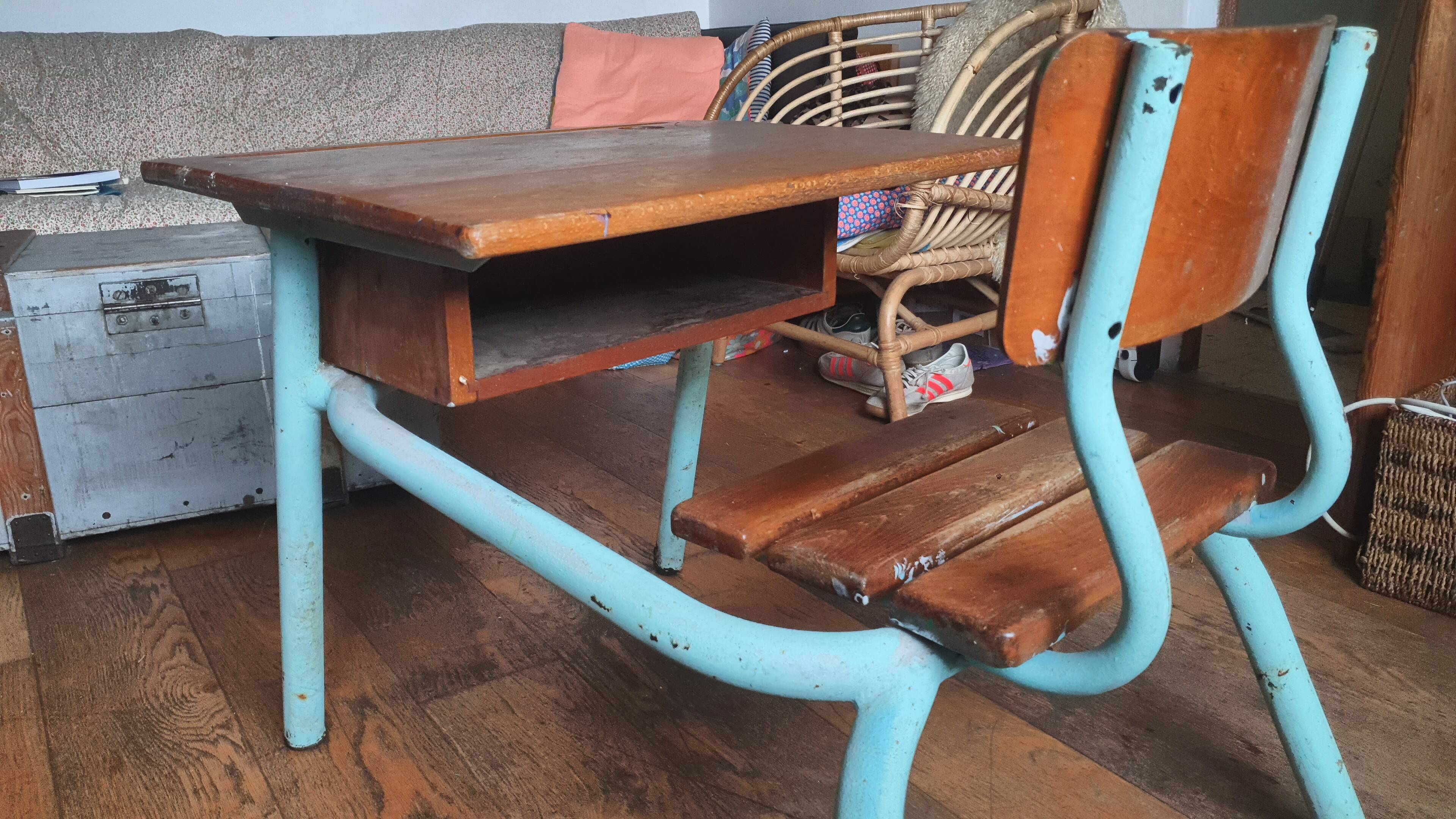 vintage school desk