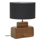 Brutalist artisanal lamp in solid wood (oak) vintage Circa 1960