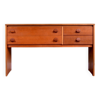 Console/Coiffeuse/Tiroirs/Siège en teck vintage « Cerf » du milieu du siècle