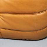 Cognac leather Ligne Roset Togo set from 2010 designed by Michel Ducaroy