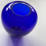 Cobalt blue blown glass vase