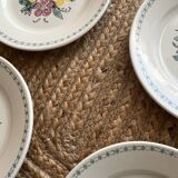 6 Digoin Sarreguemines flat plates from the 40s