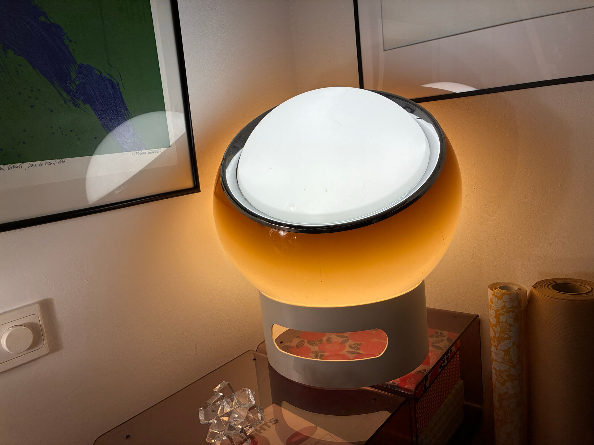 Harvey Guzzini Lamp Clan De Sol Meblo Grand Model Ochre Beige Iconiq