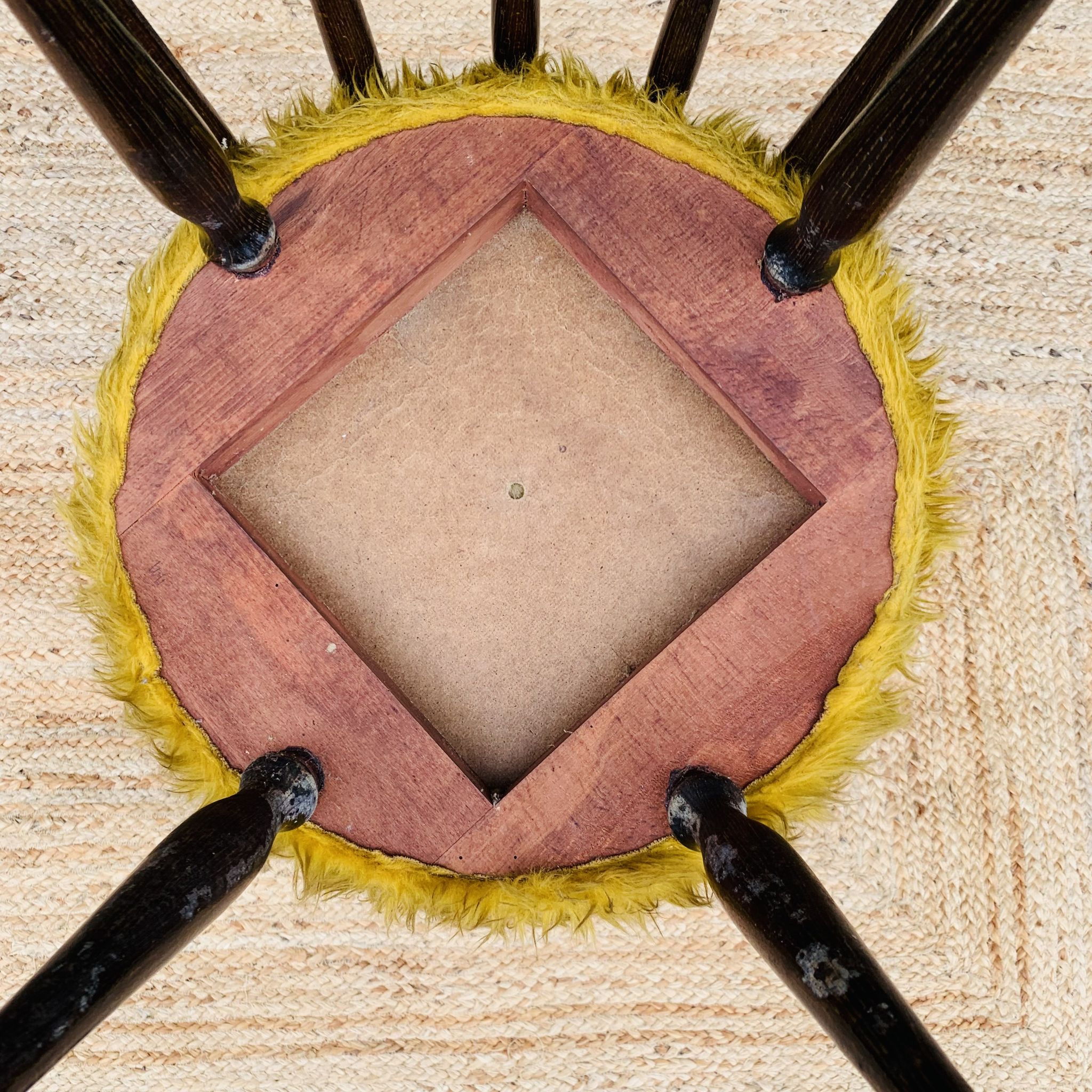 Pair of yellow moumoute chairs