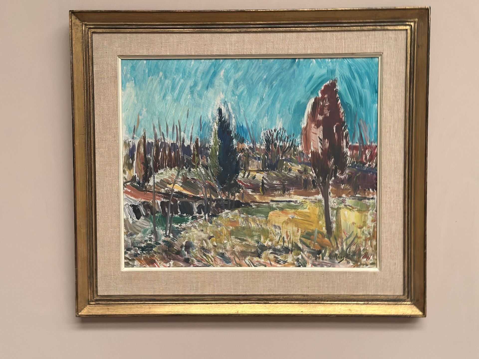 Original Swedish Oil On Canvas – “Landscape” By Arvid Herbert
