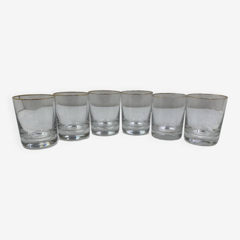 Set of six Baccarat whiskey glasses