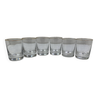 Set of six Baccarat whiskey glasses