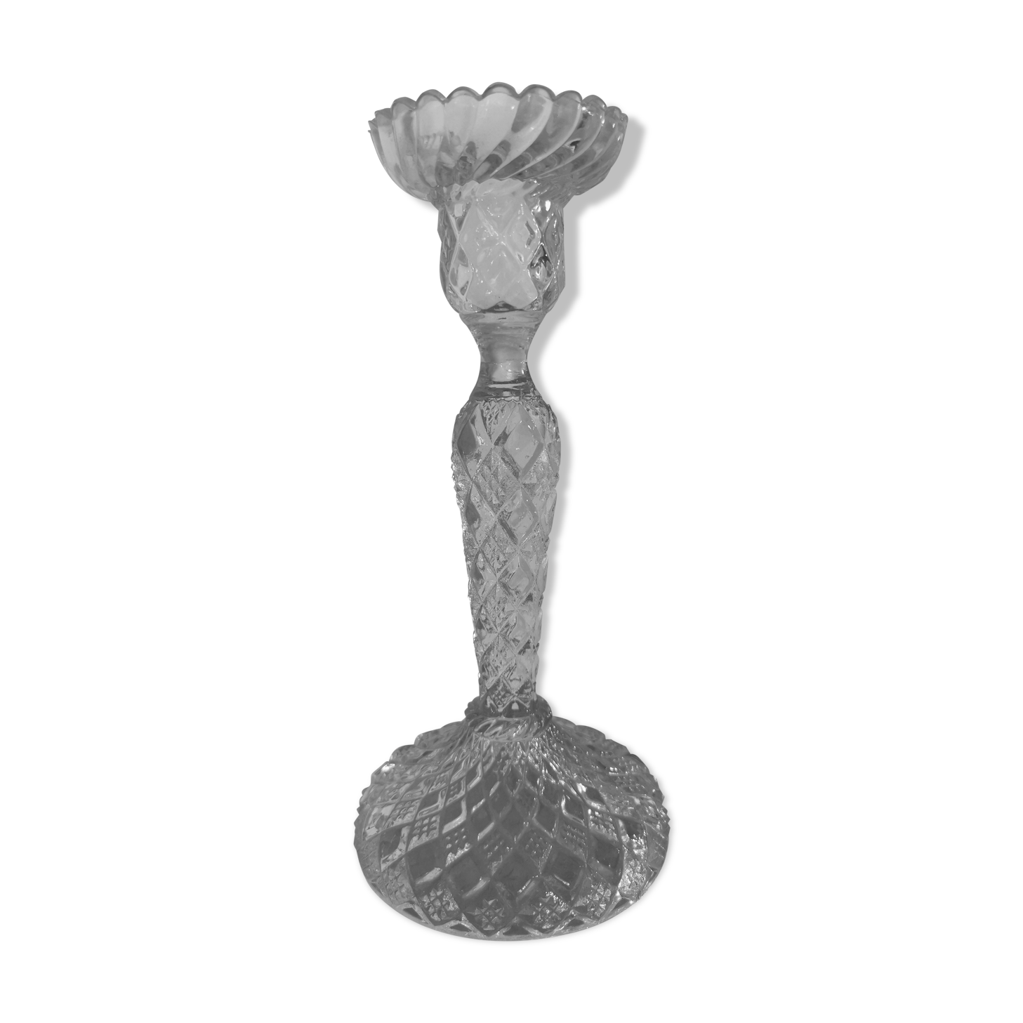 Portieux candle holder in molded glass