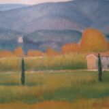 Peinture à l'huile sur toile paysage toscan signée R.VENTURI