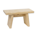 Japanese stool in solid pine of the Landes
