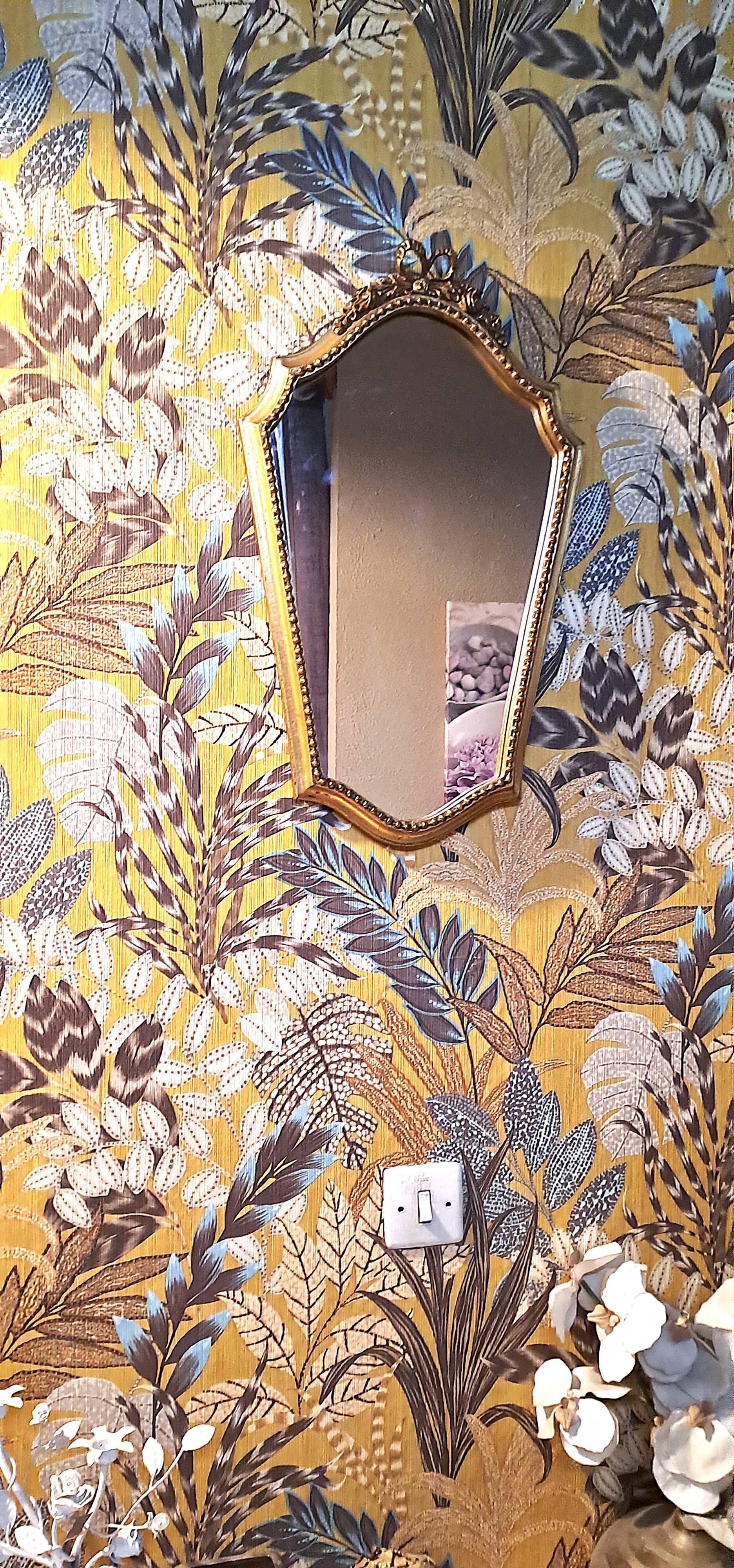 Gilded Mirror XX France Vintage Decoration Classic Gilded Wooden Frame