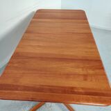 Table à manger avec rallonges en teck de Niels Möller, Dänemark années 60/70