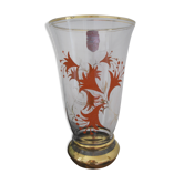 Vase ancien cristal et granité orange