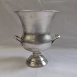 Old champagne bucket with vintage silver metal cooler Medici