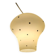 Plafonnier, suspension en verre et bakélite modèle Brune par Philips, années 50