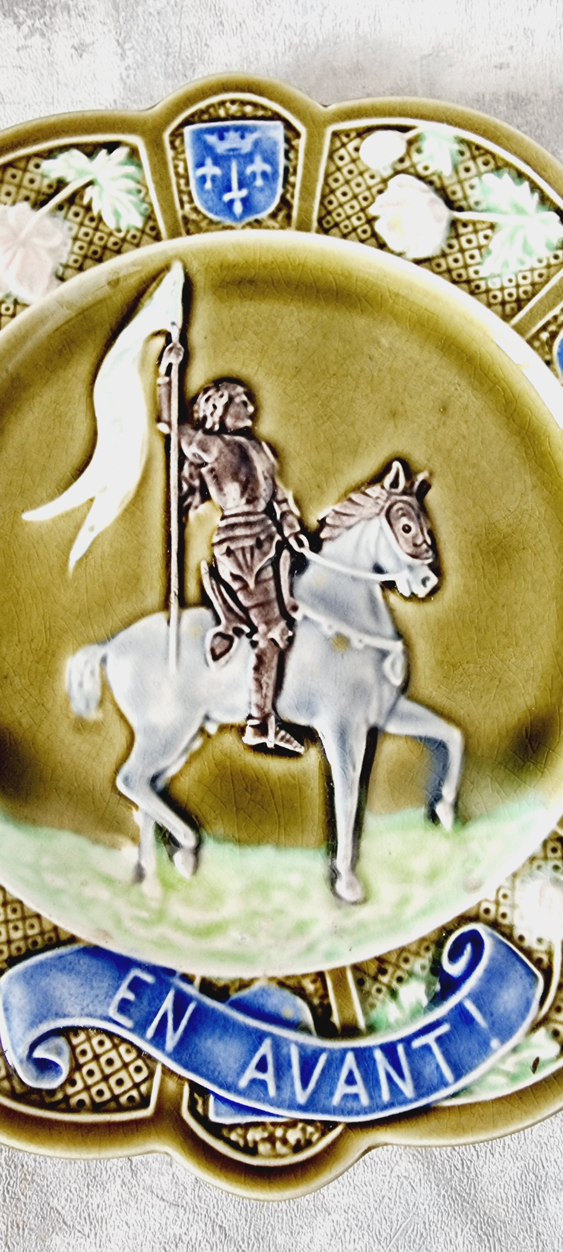 1900 ceramic dish Sarreguemines