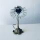 Vintage brass and glass flower lamp