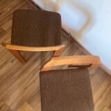 2 wooden chairs