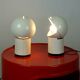 White Italian "Space Age Asteroidi" Table Lamps by Siberin Caronno