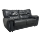 Anthracite grey leather sofa — Italian postmodern design