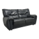 Anthracite grey leather sofa — Italian postmodern design