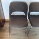 4 fabric and metal chairs