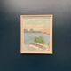 Original Swedish Oil on Canvas – "Coastal Landscape" by Erik Birger Gustavsson – Signed – Dated 1981 – Vintage and Framed – 41 × 33 cm (16.1 × 13 inches)