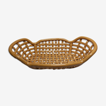 Woven faience basket