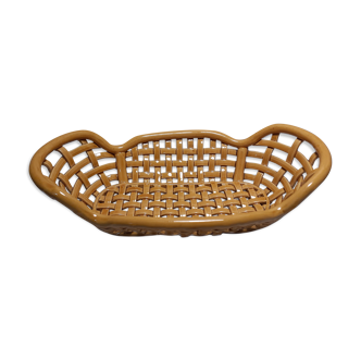 Woven faience basket