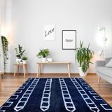 Modern Moroccan carpet blue