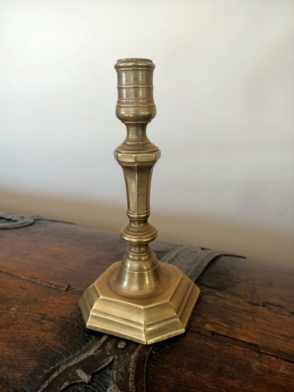 Antique bronze candlestick