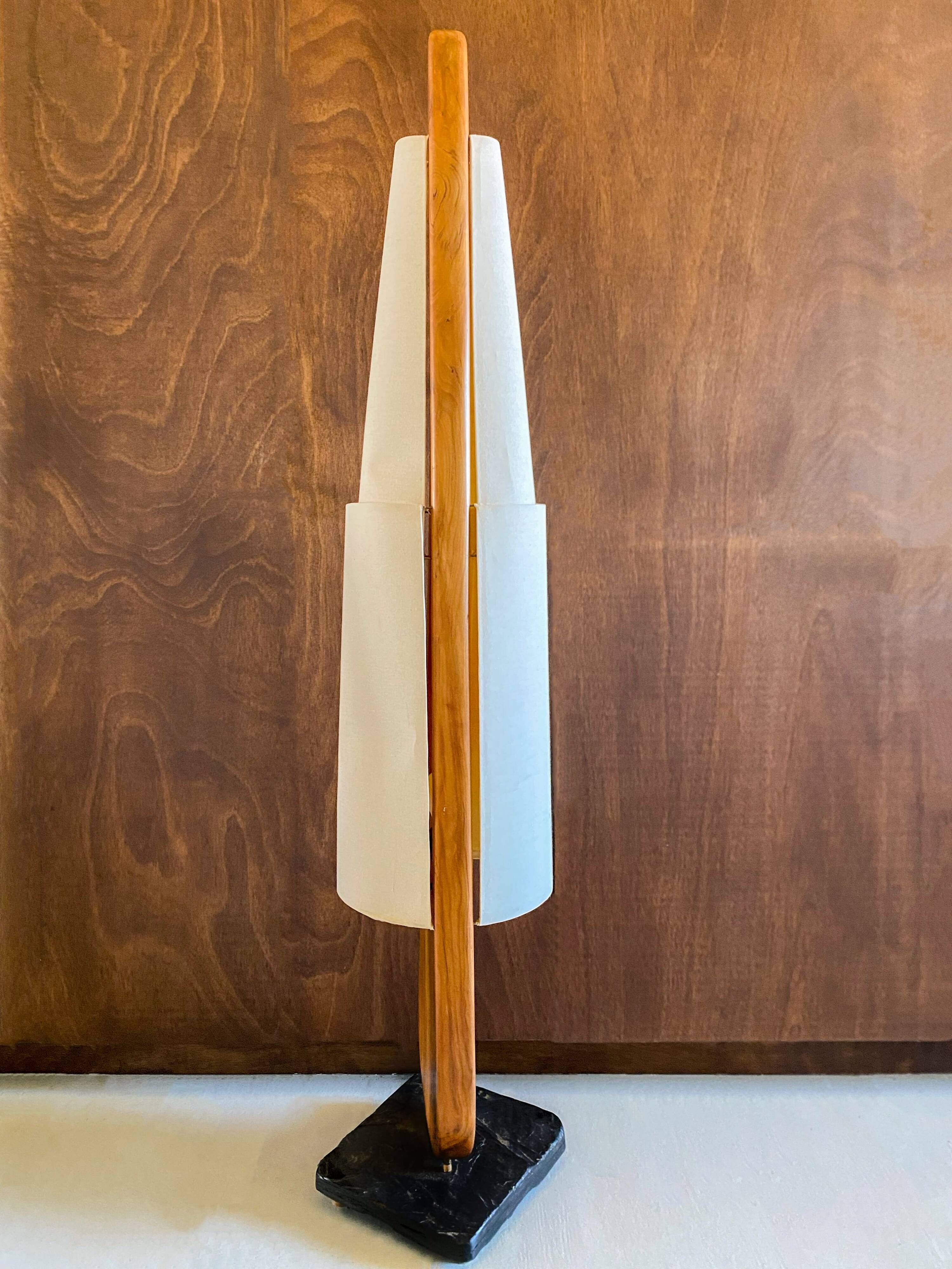 Vintage solid wood floor lamp
