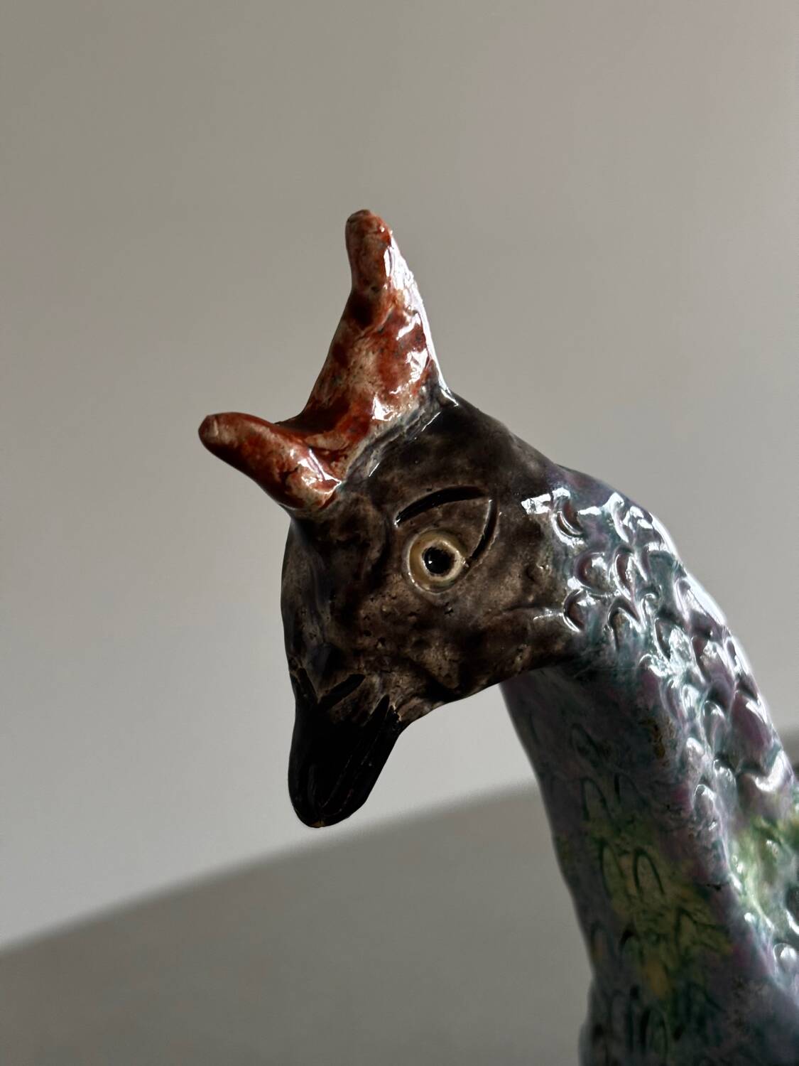 Decorative glazed ceramic sculpture – Tasiaux, Huy