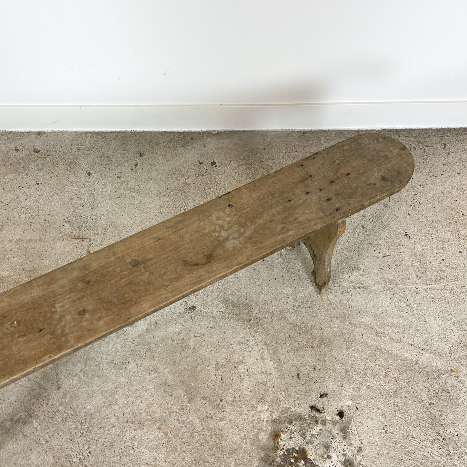 Antique elm wooden bench