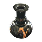 Vase en verre noir