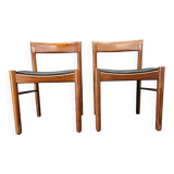Set of Two Midcentury Rare Dining Chairs Bramin, Denmark, 1960s