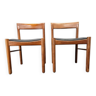 Set of Two Midcentury Rare Dining Chairs Bramin, Denmark, 1960s