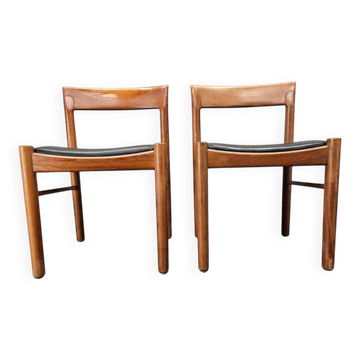 Set of Two Midcentury Rare Dining Chairs Bramin, Denmark, 1960s