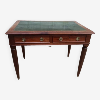 Vintage mahogany desk and leather top