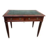 Vintage mahogany desk and leather top
