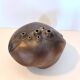 Brown Lacquered Ceramic Tulip Vase / Centerpiece by Giacomo Onestini