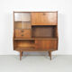 Vintage dutch teak buffet with showcase 1960