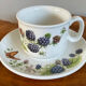 Set of 4 Marjolein Bastin Teacups with Saucers from the "Libelle" Series, J&G Meakin, Wedgwood Group