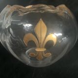 Vase verre fleur de lys